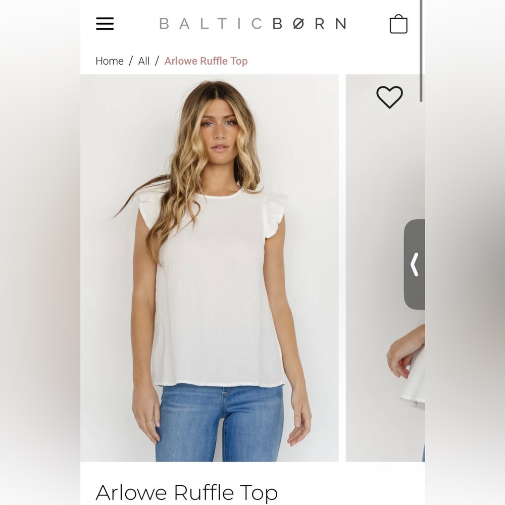 Arlowe Ruffle Top- White